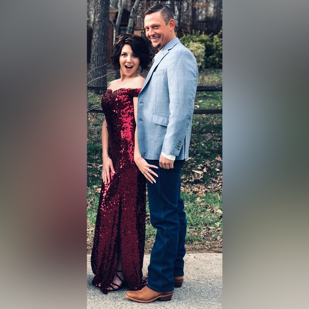 Ruby Sequins Formal Gown